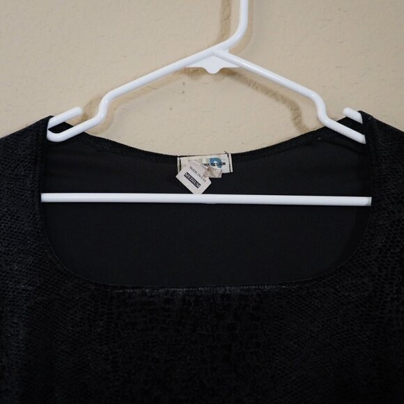 Vintage Paul Harris Design Square Neck Velvet Animal Burnout M Whimsigoth 90s - Picture 3 of 6